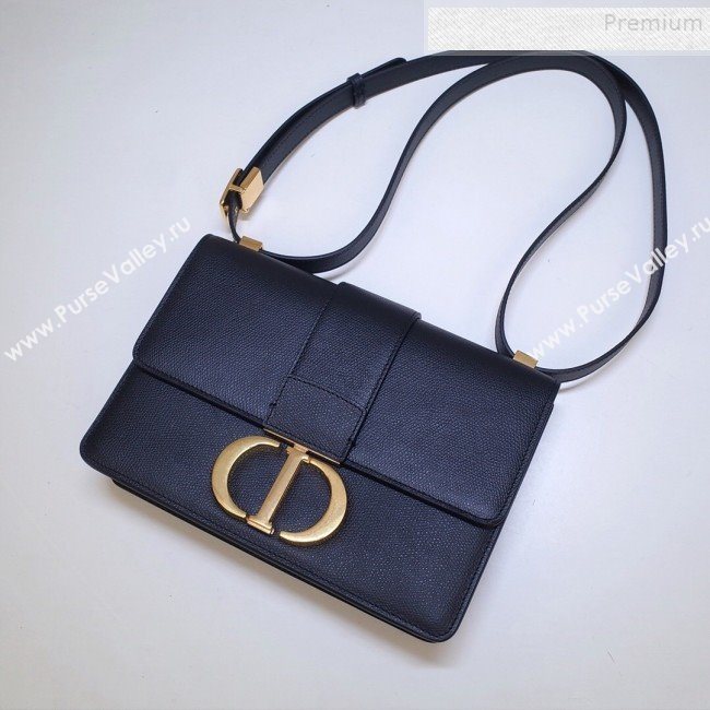 Dior 30 Montaigne CD Flap Bag in Grained Calfskin Black 2019 (BINF-9090935)