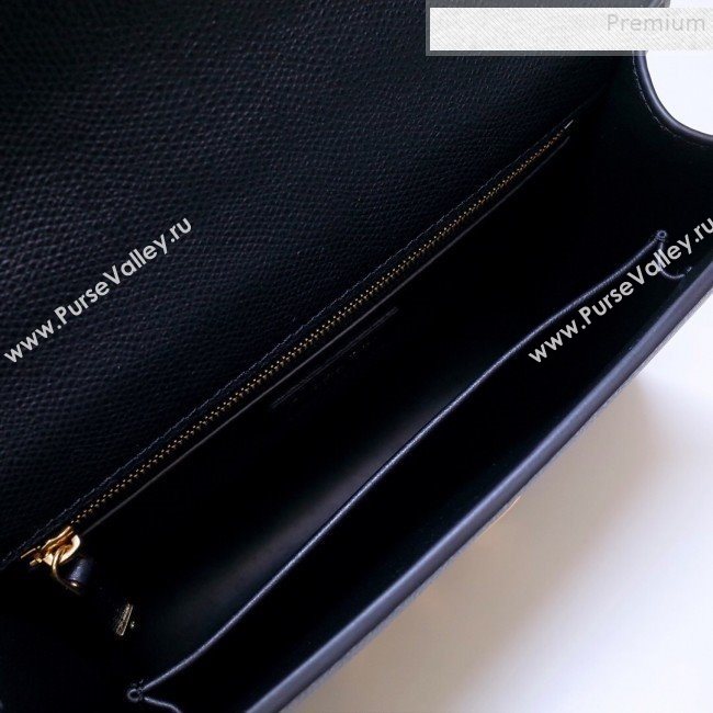 Dior 30 Montaigne CD Flap Bag in Grained Calfskin Black 2019 (BINF-9090935)