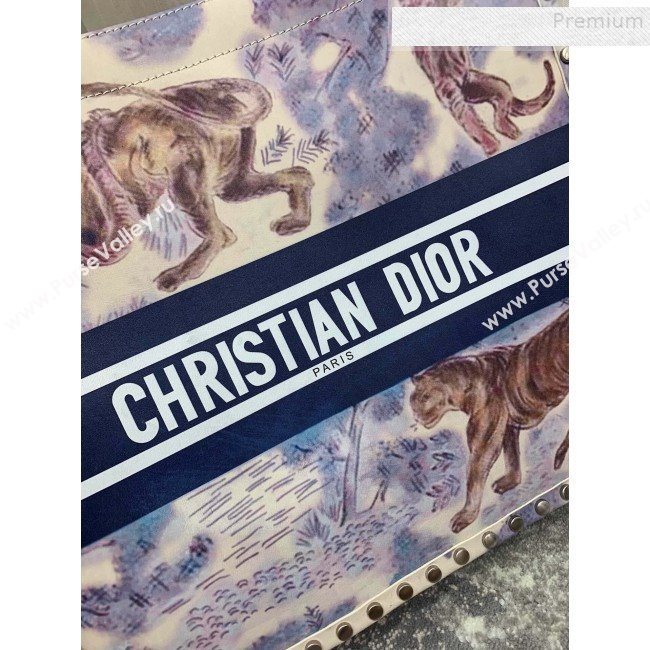 Dior Book Tote Large Bag in Toile de Jouy Pinted Calfskin and Studs 2019 (BINF-9090937)