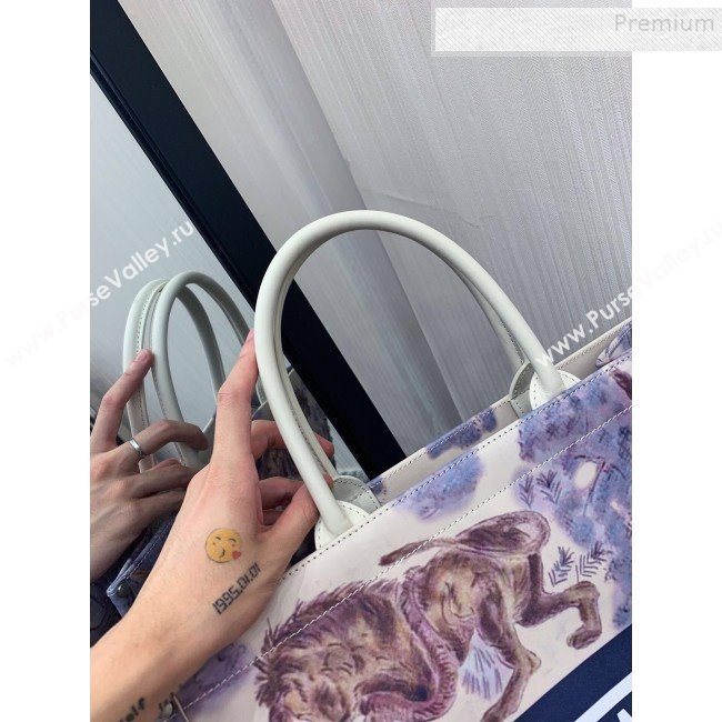 Dior Book Tote Large Bag in Toile de Jouy Pinted Calfskin and Studs 2019 (BINF-9090937)
