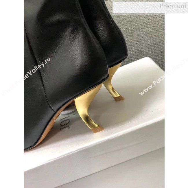 Dior Calfskin Twist Heel Short Boots Black 2019 (MD-9091133)