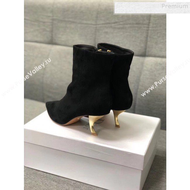 Dior Suede Twist Heel Short Boots Black 2019 (MD-9091134)