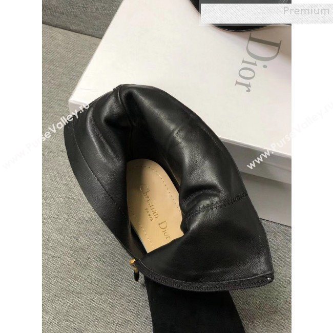 Dior Suede Twist Heel Short Boots Black 2019 (MD-9091134)