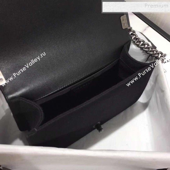Chanel Wool Crystal Medium Boy Flap Bag A67086 Black 2019 (FM-9091713)