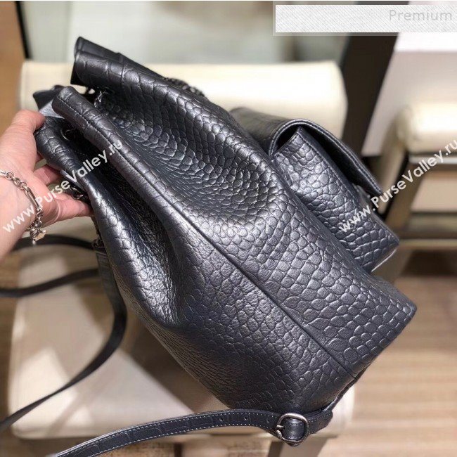 Chanel Metallic Crocodile Embossed Calfskin Large Backpack AS0800 Silver 2019 (SMJD-9091812)