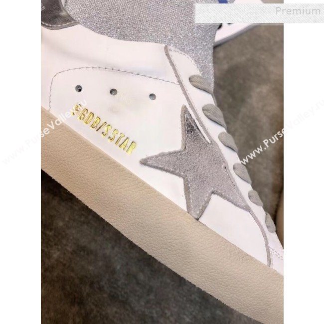 Golden Goose GGDB Calfskin Star Sock Sneaker Boots White/Silver 2019 (JINGC-9091729)