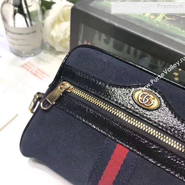 Gucci Ophidia Suede Mini Shoulder Bag 517350 Blue 2019 (YILU-9091720)