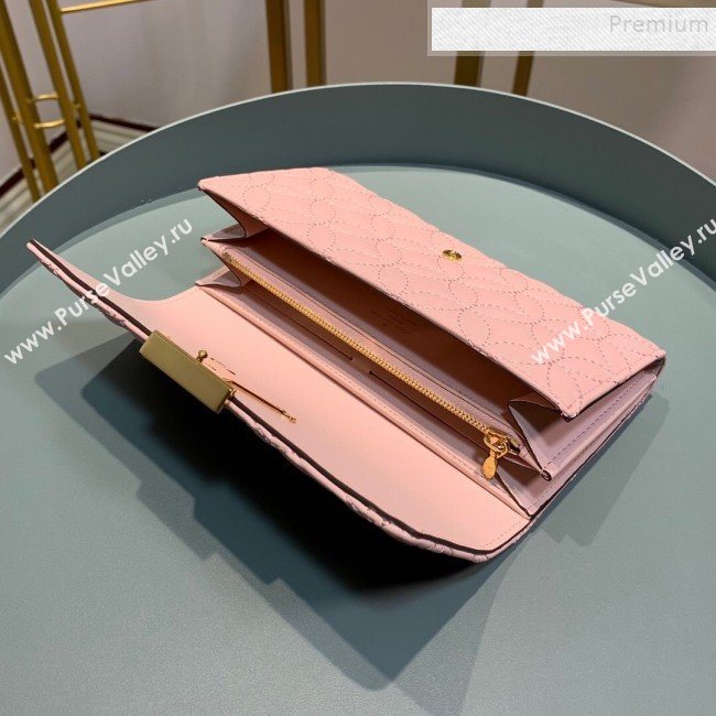 Louis Vuitton Capucines Bloom Lambskin Long Flap Wallet M68590 Pink 2019 (LVSJ-9091806)