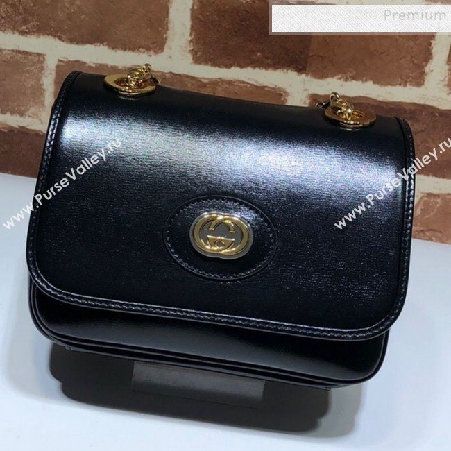 Gucci Leather Mini Chain Shoulder Bag 576423 Black 2019 (DLH-9091810)