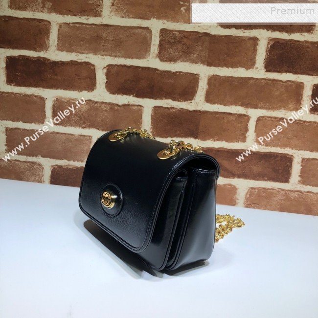 Gucci Leather Mini Chain Shoulder Bag 576423 Black 2019 (DLH-9091810)