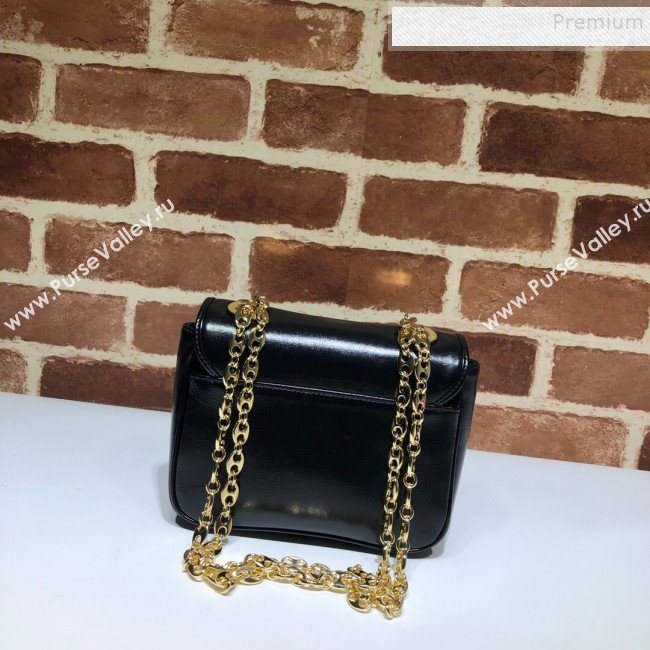 Gucci Leather Mini Chain Shoulder Bag 576423 Black 2019 (DLH-9091810)