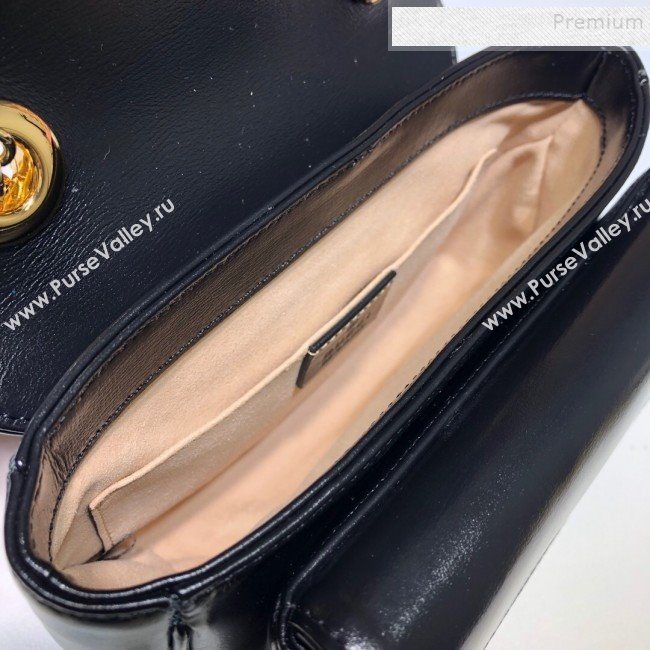 Gucci Leather Mini Chain Shoulder Bag 576423 Black 2019 (DLH-9091810)