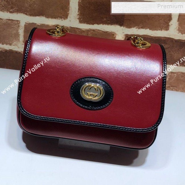 Gucci Leather Mini Chain Shoulder Bag 576423 Red 2019 (DLH-9091809)