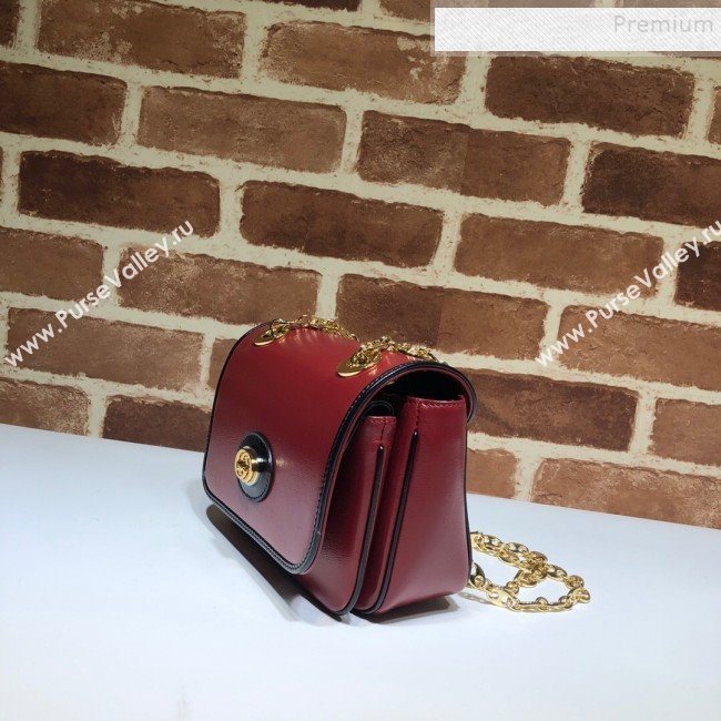 Gucci Leather Mini Chain Shoulder Bag 576423 Red 2019 (DLH-9091809)