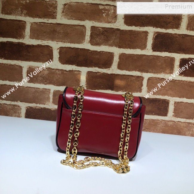 Gucci Leather Mini Chain Shoulder Bag 576423 Red 2019 (DLH-9091809)