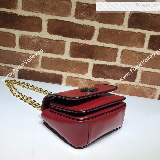 Gucci Leather Mini Chain Shoulder Bag 576423 Red 2019 (DLH-9091809)