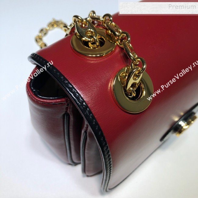Gucci Leather Mini Chain Shoulder Bag 576423 Red 2019 (DLH-9091809)