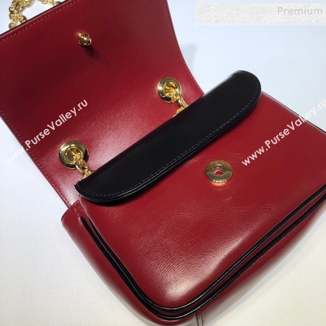 Gucci Leather Mini Chain Shoulder Bag 576423 Red 2019 (DLH-9091809)