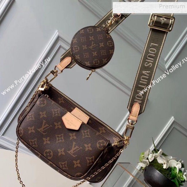 Louis Vuitton Multi-Pochette Accessoires Triple Monogram Canvas Shoulder Bag M44813 01  (KIKI-9092016)
