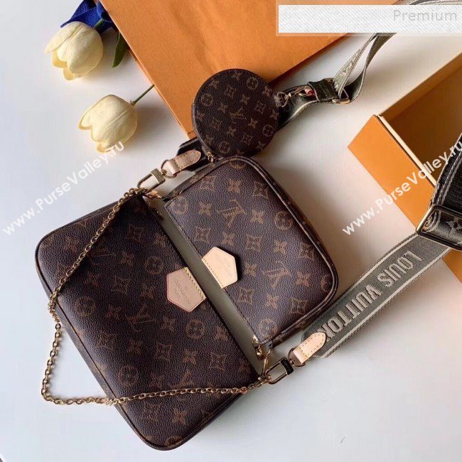 Louis Vuitton Multi-Pochette Accessoires Triple Monogram Canvas Shoulder Bag M44813 01  (KIKI-9092016)