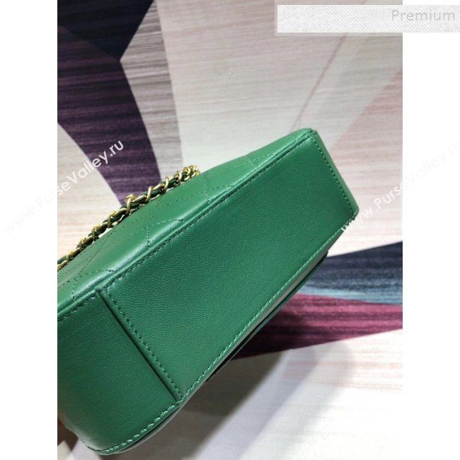 Chanel Quilted Lambskin Chain CC Camera Case AS0971 Green 2019 (KAIS-9091601)