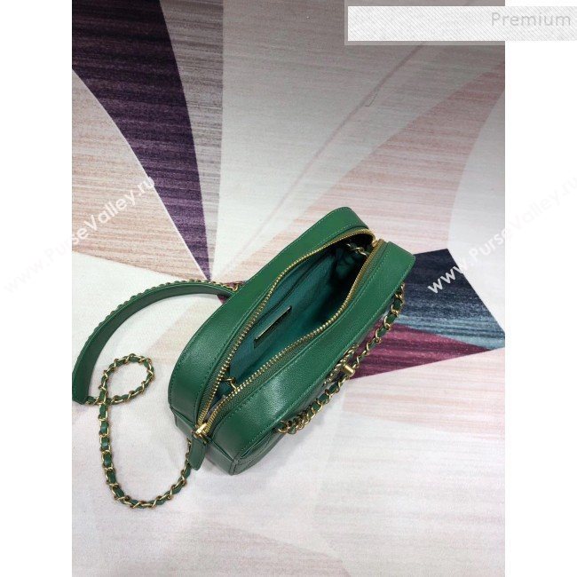 Chanel Quilted Lambskin Chain CC Camera Case AS0971 Green 2019 (KAIS-9091601)