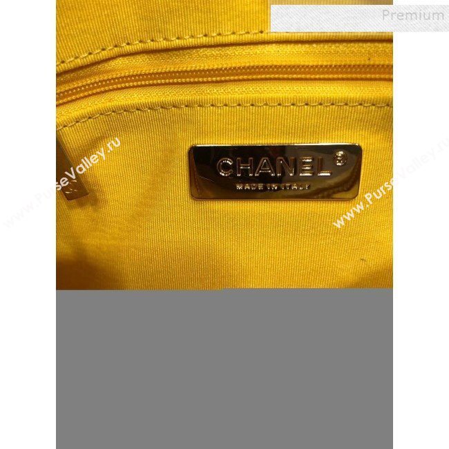 Chanel Quilted Lambskin Chain CC Camera Case AS0971 Yellow 2019 (KAIS-9091603)