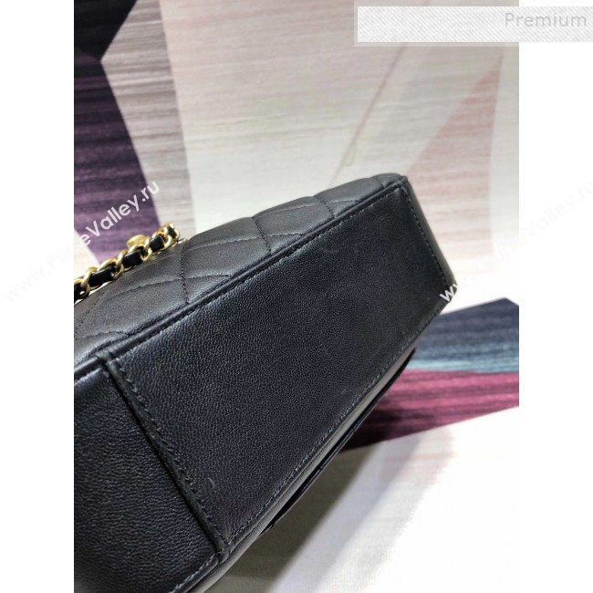 Chanel Quilted Lambskin Chain CC Camera Case AS0971 Black 2019 (KAIS-9091604)