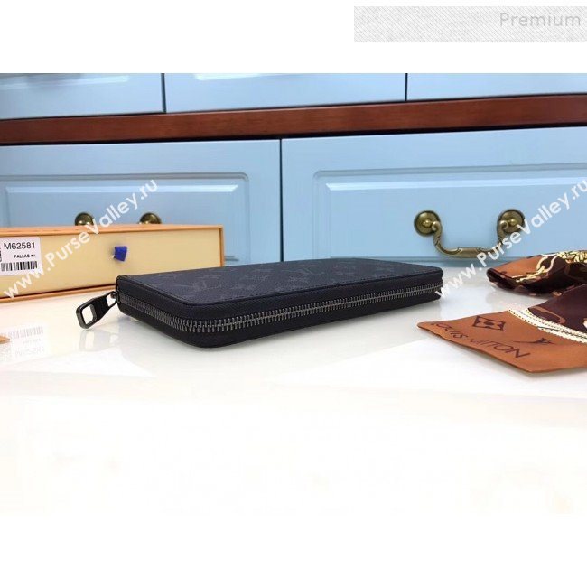 Louis Vuitton Zippy Organizer Wallet M62581 Monogram Eclipse Canvas 2019 (YILU-9092028)