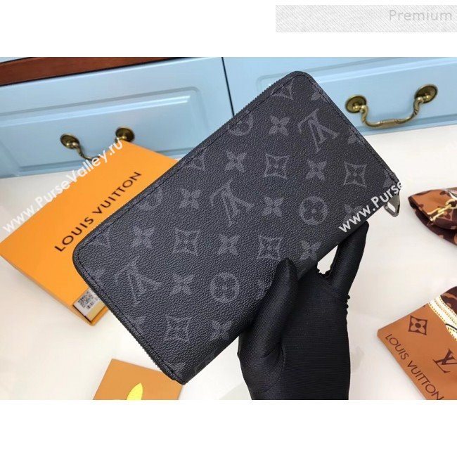 Louis Vuitton Zippy Organizer Wallet M62581 Monogram Eclipse Canvas 2019 (YILU-9092028)