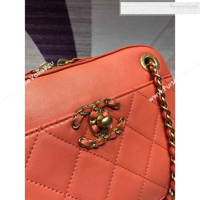 Chanel Quilted Lambskin Chain CC Camera Case AS0971 Orange 2019 (KAIS-9091605)