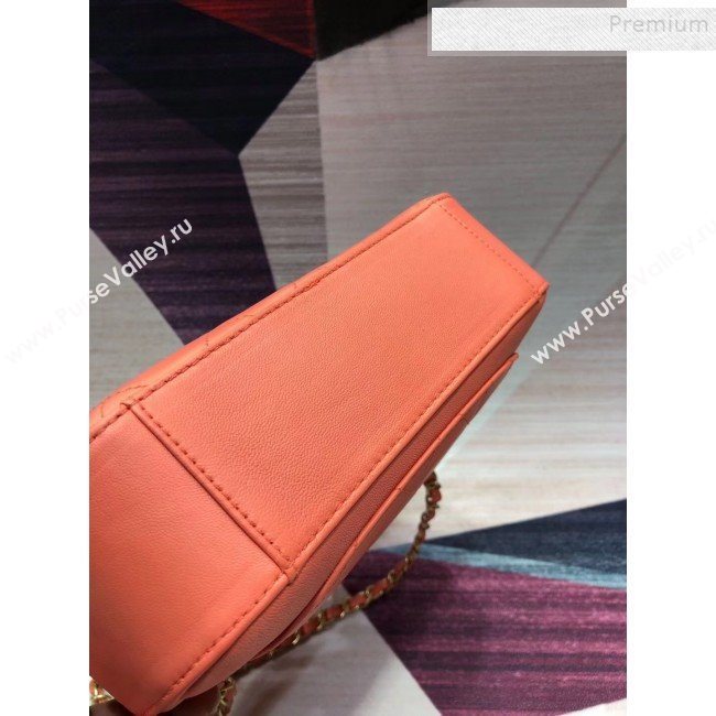 Chanel Quilted Lambskin Chain CC Camera Case AS0971 Orange 2019 (KAIS-9091605)