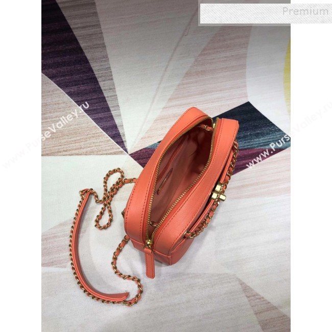 Chanel Quilted Lambskin Chain CC Camera Case AS0971 Orange 2019 (KAIS-9091605)