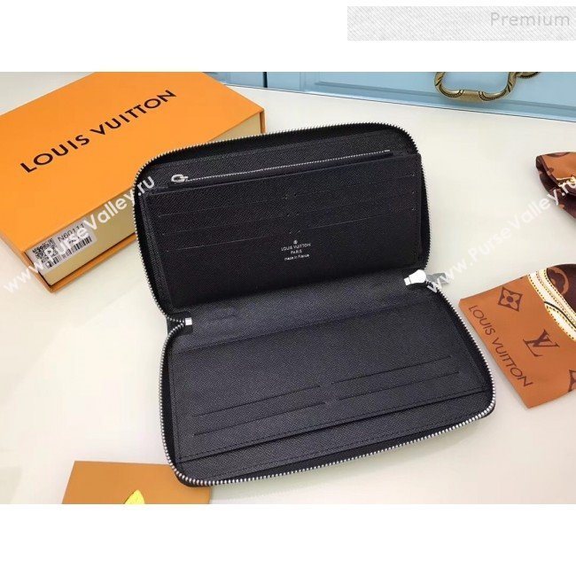 Louis Vuitton Zippy Organizer Wallet N60111 Damier Graphite Canvas 2019 (YILU-9092029)