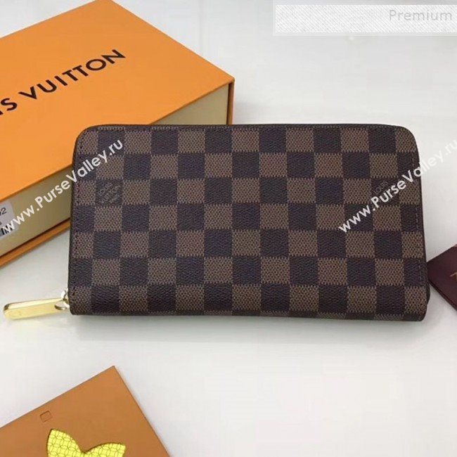 Louis Vuitton Zippy Organizer Wallet N63502 Damier Ebene Canvas 2019 (YILU-9092027)