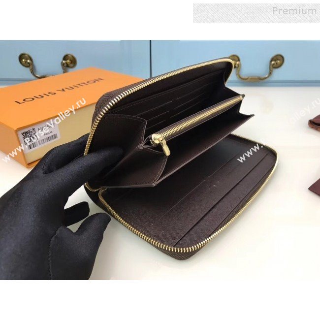Louis Vuitton Zippy Organizer Wallet N63502 Damier Ebene Canvas 2019 (YILU-9092027)