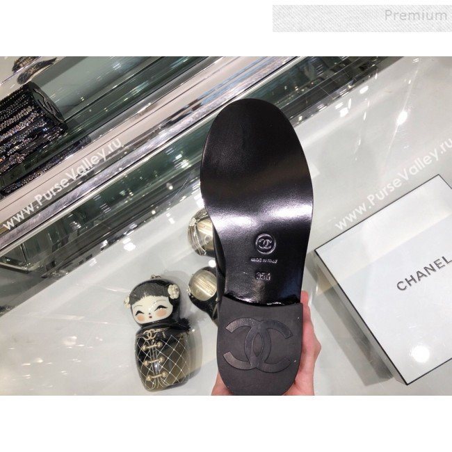 Chanel Calfskin Short Flat Boots G34954 Black 2019 (XO-9091926)