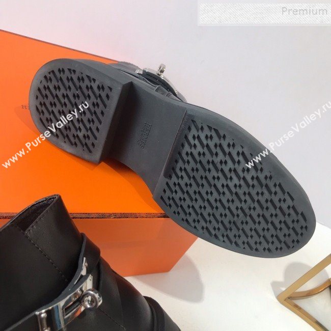 Hermes Variation Calfskin Kelly Short Boots Black 2019 (DLY-9092008)