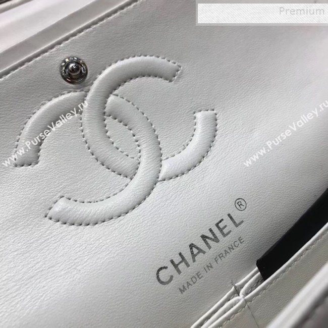 Chanel Tweed Chain Trim Medium Flap Bag White 2019 (YD-9092102)
