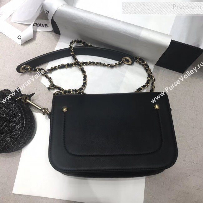 Chanel Calfskin Flap Bag and Coin Purse AS1094 01 Black 2019 (JIYUAN-9092515)