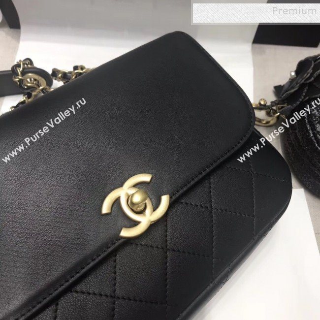 Chanel Calfskin Flap Bag and Coin Purse AS1094 01 Black 2019 (JIYUAN-9092515)
