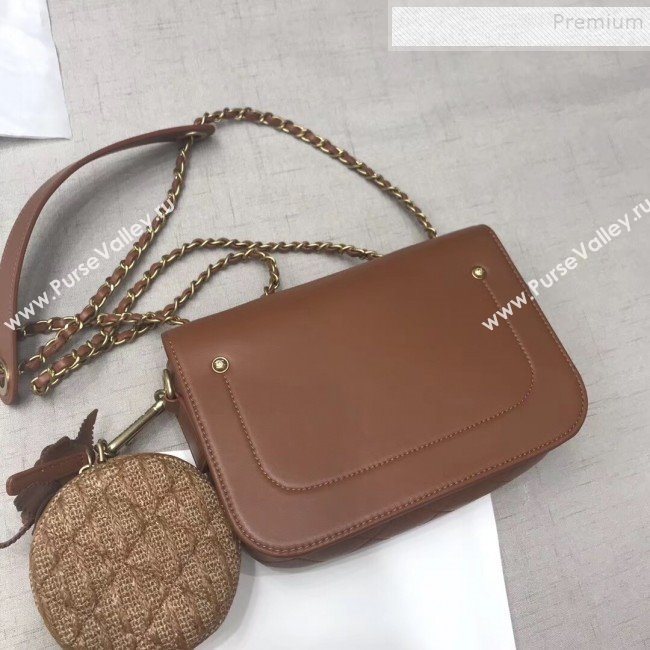 Chanel Calfskin Flap Bag and Coin Purse AS1094 01 Brown 2019 (JIYUAN-9092513)