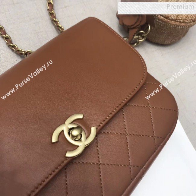 Chanel Calfskin Flap Bag and Coin Purse AS1094 01 Brown 2019 (JIYUAN-9092513)