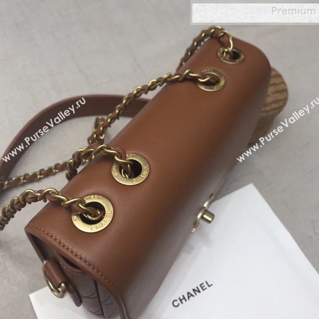 Chanel Calfskin Flap Bag and Coin Purse AS1094 01 Brown 2019 (JIYUAN-9092513)