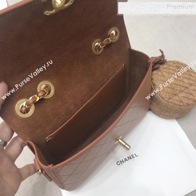 Chanel Calfskin Flap Bag and Coin Purse AS1094 01 Brown 2019 (JIYUAN-9092513)
