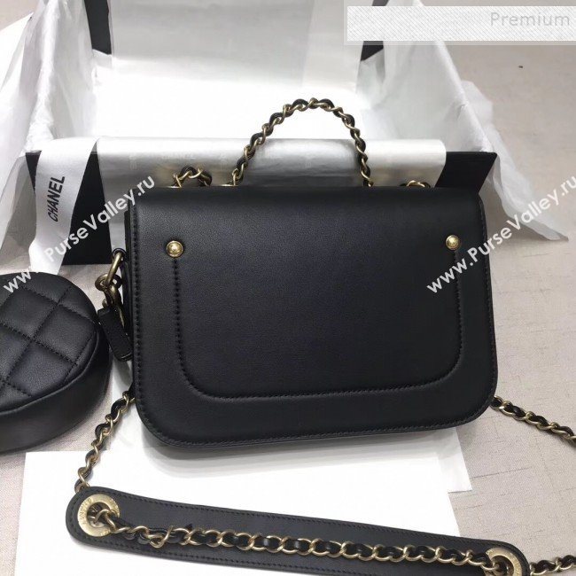 Chanel Calfskin Flap Bag and Coin Purse AS1094 02 Black 2019 (JIYUAN-9092516)