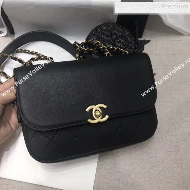 Chanel Calfskin Flap Bag and Coin Purse AS1094 02 Black 2019 (JIYUAN-9092516)