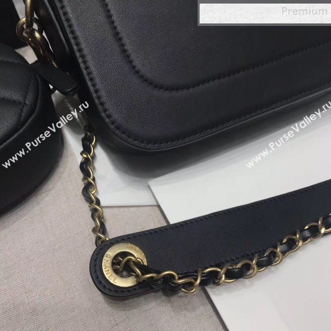 Chanel Calfskin Flap Bag and Coin Purse AS1094 02 Black 2019 (JIYUAN-9092516)
