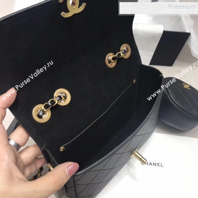 Chanel Calfskin Flap Bag and Coin Purse AS1094 02 Black 2019 (JIYUAN-9092516)