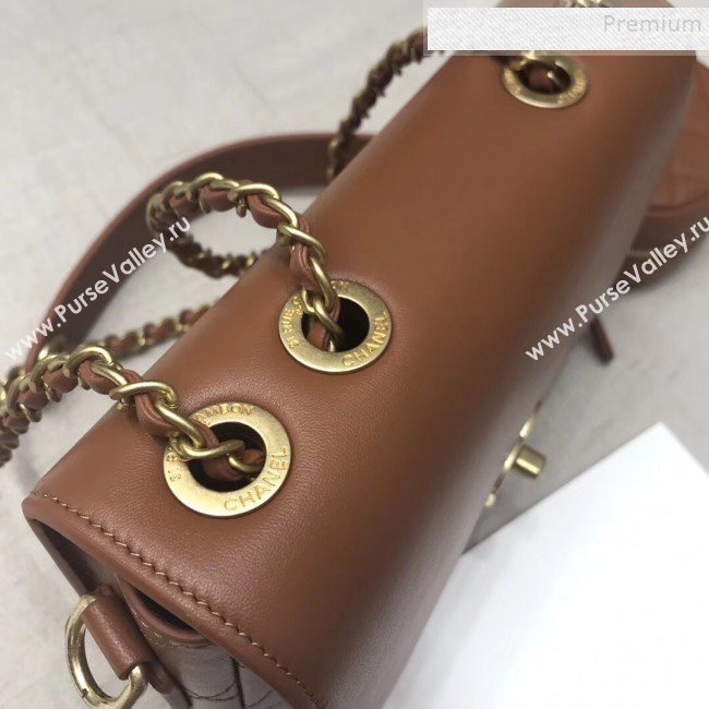 Chanel Calfskin Flap Bag and Coin Purse AS1094 02 Brown 2019 (JIYUAN-9092514)